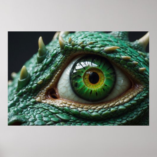 Auge eines Drachen Fantasiekunst Poster (Vorne)