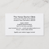 Auge eines Pferds Visitenkarte (Rückseite)