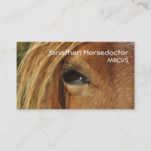 Auge eines Pferds Visitenkarte (Vorderseite)