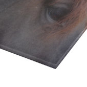 Auge eines Schwarzen Pferdes Schneidebrett (Ecke)