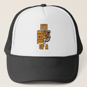 Auge eines Tigerfechts und fett Personalisiert Truckerkappe