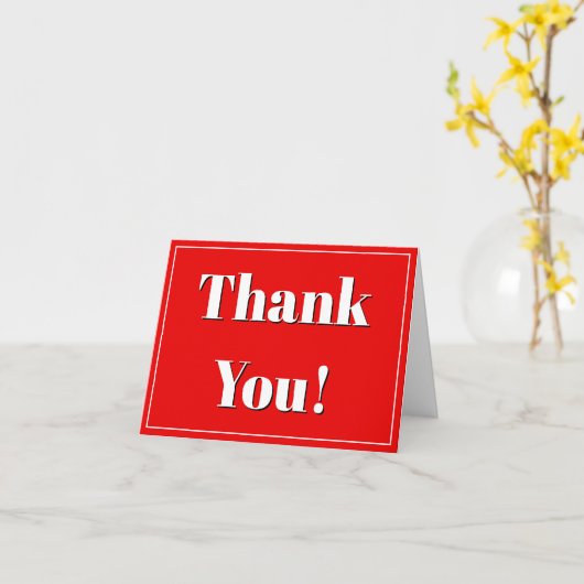 Auge einfangen, kühl, rot und weiß "Danke!" Karte (Gelbe Blume)