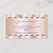 Auge Fangen Rose Gold Effekt Rosa Lila Grenze Visitenkarte (Rückseite)