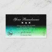 Auge Fangen Schwarz-weiß und Aquamarin mit Logo-Ju Visitenkarte (Rückseite)