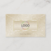 Auge Fangen Seidencreme Schlange Muster mit Logo Visitenkarte (Vorderseite)