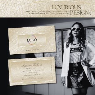 Auge Fangen Seidencreme Schlange Muster mit Logo Visitenkarte