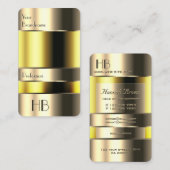 Auge fängt 3D Gold Gelb Bin mit schicken Initialen Visitenkarte (Vorne/Hinten)