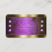 Auge fängt Gold mit Lila Marmor und Diamanten Visitenkarte (Vorderseite)