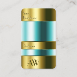 Auge fängt Gold und Glass Aquamarine Flüssigkeiten Visitenkarte