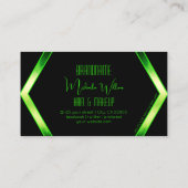 Auge fängt schwarze Geometrie mit schimmergrünem S Visitenkarte (Rückseite)