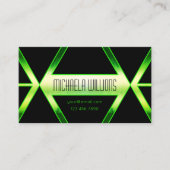 Auge fängt schwarze Geometrie mit schimmergrünem S Visitenkarte (Vorderseite)
