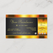 Auge fängt schwarze und goldene schwarze Diamanten Visitenkarte (Rückseite)