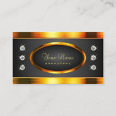 Auge fängt schwarze und goldene schwarze Diamanten Visitenkarte (Vorderseite)