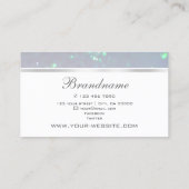 Auge fängt White Baby Blue Light Pearl Glitzer Visitenkarte (Rückseite)