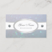 Auge fängt White Baby Blue Light Pearl Glitzer Visitenkarte (Vorderseite)