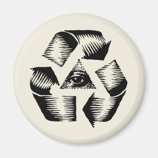 Auge gerecycelt magnet