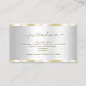 Auge Gold und Silber mit Imitaten Rhinestone Visitenkarte (Rückseite)