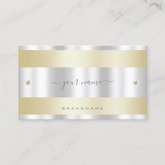 Auge Gold und Silber mit Imitaten Rhinestone Visitenkarte (Vorderseite)