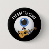 Auge Got Blues Funny Eyeball Music Puff Dark BG Button (Vorderseite)