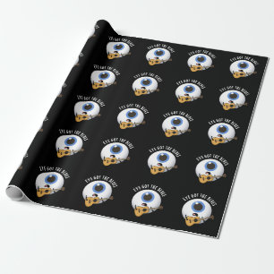 Auge Got Blues Funny Eyeball Music Puff Dark BG Geschenkpapier