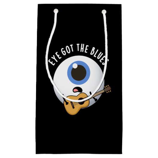 Auge Got Blues Funny Eyeball Music Puff Dark BG Kleine Geschenktüte (Vorderseite)