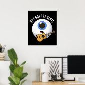 Auge Got Blues Funny Eyeball Music Puff Dark BG Poster (Heimbüro)