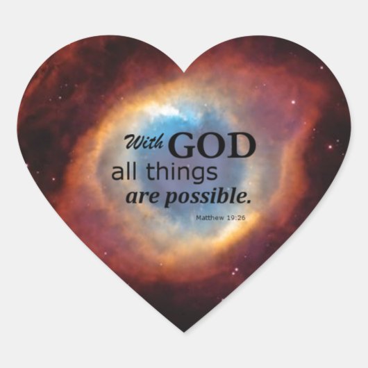 Auge Gottes Herz-Aufkleber (Vorderseite)