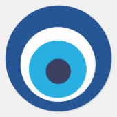 auge Grieche Runder Aufkleber (Vorderseite)