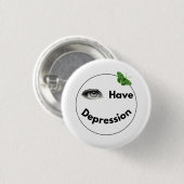 "Auge" hat Depression_Schmetterling Button (Vorne & Hinten)