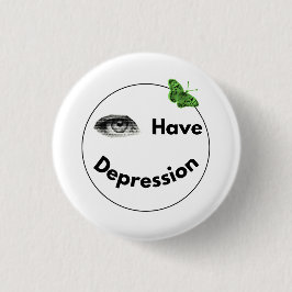 "Auge" hat Depression_Schmetterling Button