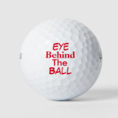 Auge hinter dem Ball Text> Funny Golf Balls (Vorderseite)