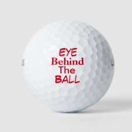 Auge hinter dem Ball Text> Funny Golf Balls