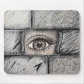 "Auge hinter der Mauer" Mousepad (Vorne)