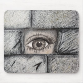 "Auge hinter der Mauer" Mousepad