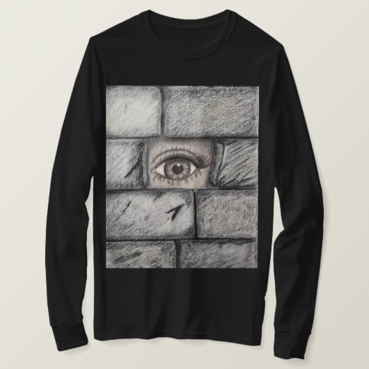 "Auge hinter der Wand" T-Shirt (Design vorne)