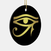 Auge horus des ägyptischen Symbolschwarzen Keramikornament (Rechts)