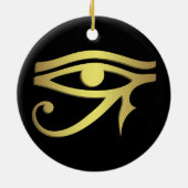 Auge horus des ägyptischen Symbolschwarzen Keramikornament (Hinten)