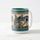 Auge Horus Wadjet Tasse Ägyptische Kunst (VorderseiteRechts)