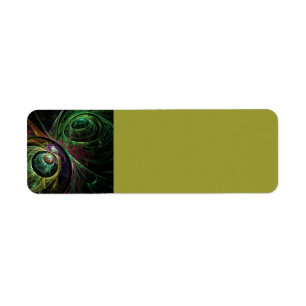 Auge in Auge Moderne Fraktal Grün Gold Abstrakt Ku