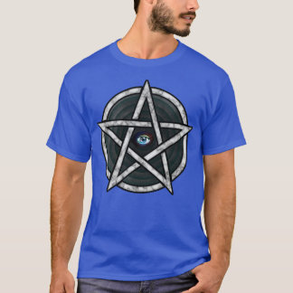 Auge in Pentagram für Schutzmarmor T-Shirt