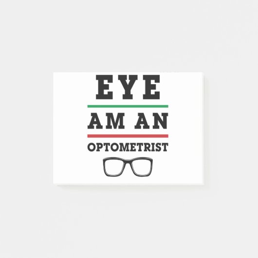 Auge ist ein Optometriker Funny Optometrie Post-it Klebezettel (Vorderseite)