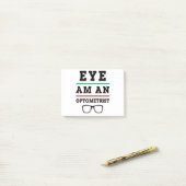 Auge ist ein Optometriker Funny Optometrie Post-it Klebezettel (Auf Schreibtisch)
