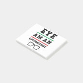 Auge ist ein Optometriker Funny Optometrie Post-it Klebezettel (angewinkelt)