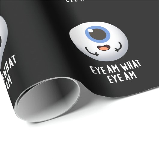 Auge ist was Auge ist Funny Eyeball Puppe Dark BG Geschenkpapier (Rolleneckpunkt)