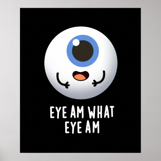 Auge ist was Auge ist Funny Eyeball Puppe Dark BG Poster (Vorne)