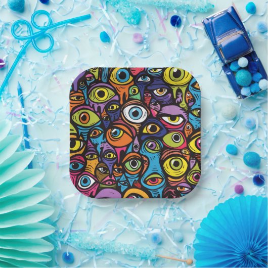 Auge kann Design sehen Pappteller (Party)