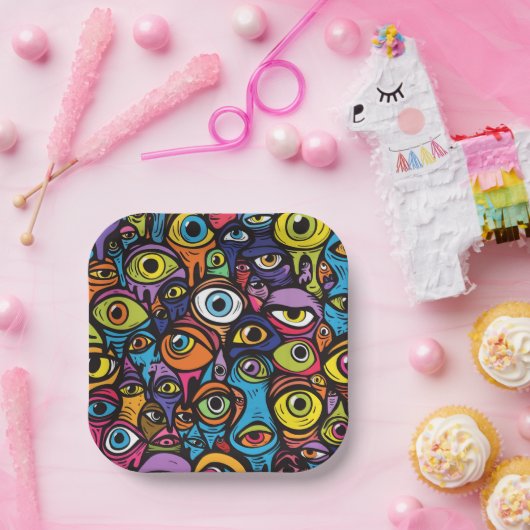 Auge kann Design sehen Pappteller (Party)