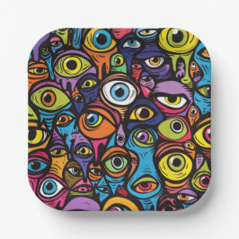 Auge kann Design sehen Pappteller