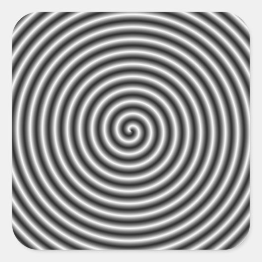 Auge kriegt es nicht quadratischer aufkleber (Vorderseite)