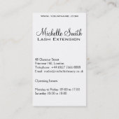 Auge mit langen Lashes Lash Extension Visitenkarte (Rückseite)
